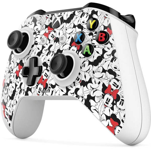 Disney Minnie Mouse Red Color Pop Face Pattern Xbox One S All-Digital Edition Bundle Skin