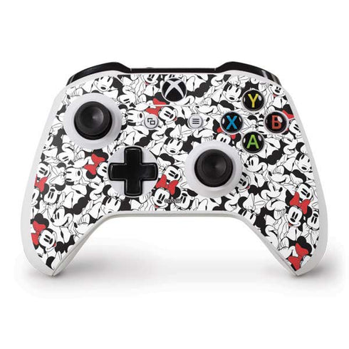 Disney Minnie Mouse Red Color Pop Face Pattern Xbox One S Controller Skin