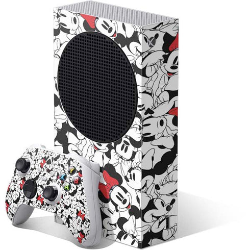 Disney Minnie Mouse Red Color Pop Face Pattern Xbox Series S Bundle Skin