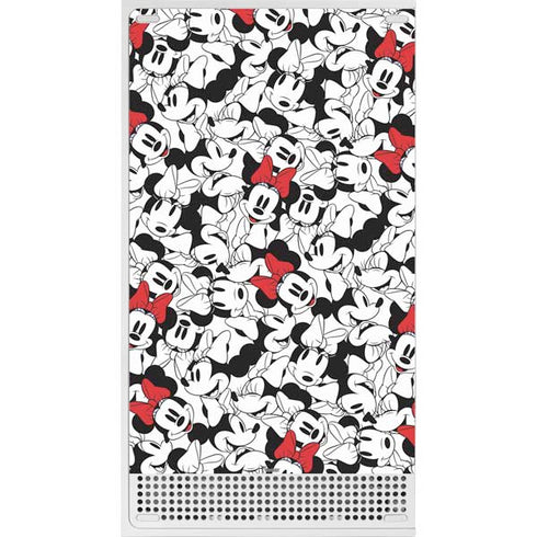 Disney Minnie Mouse Red Color Pop Face Pattern Xbox Series S Bundle Skin
