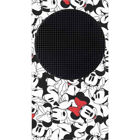 Disney Minnie Mouse Red Color Pop Face Pattern Xbox Series S Console Skin