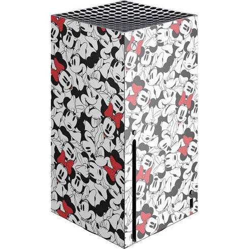 Disney Minnie Mouse Red Color Pop Face Pattern Xbox Series X Console Skin