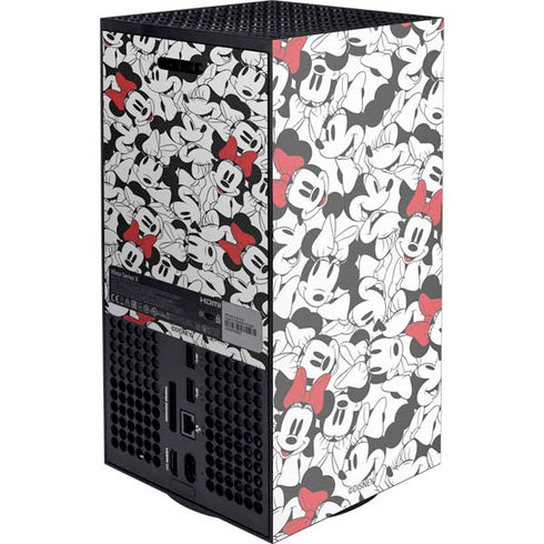 Disney Minnie Mouse Red Color Pop Face Pattern Xbox Series X Console Skin
