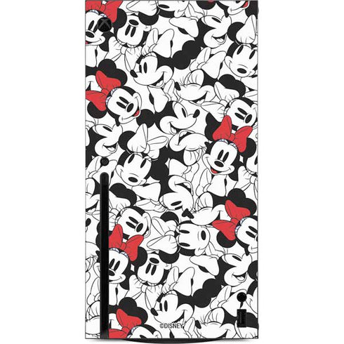 Disney Minnie Mouse Red Color Pop Face Pattern Xbox Series X Console Skin
