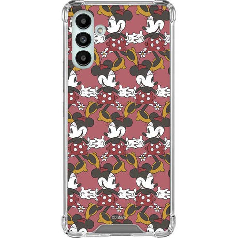 Disney Minnie Mouse Dancing Pattern Galaxy A13 5G Clear Case