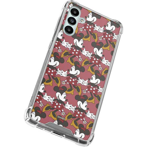 Disney Minnie Mouse Dancing Pattern Galaxy A13 5G Clear Case