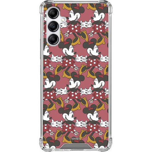 Disney Minnie Mouse Dancing Pattern Galaxy A14 5G Clear Case