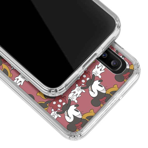 Disney Minnie Mouse Dancing Pattern Galaxy A30 Clear Case
