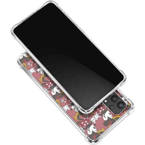 Disney Minnie Mouse Dancing Pattern Galaxy A32 5G Clear Case