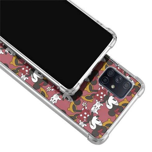 Disney Minnie Mouse Dancing Pattern Galaxy A51 5G Clear Case
