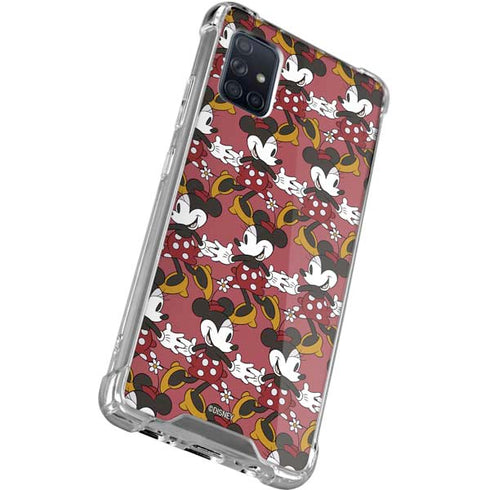 Disney Minnie Mouse Dancing Pattern Galaxy A51 5G Clear Case