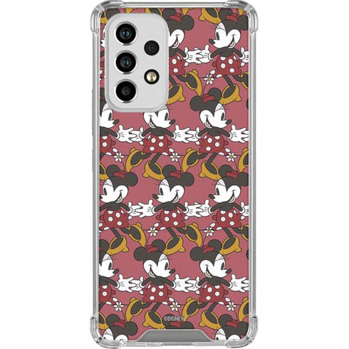Disney Minnie Mouse Dancing Pattern Galaxy A53 5G Clear Case