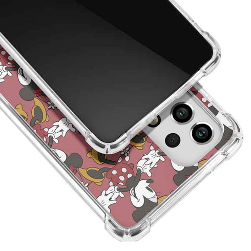 Disney Minnie Mouse Dancing Pattern Galaxy A53 5G Clear Case
