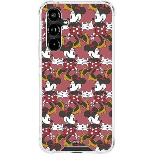 Disney Minnie Mouse Dancing Pattern Galaxy A54 5G Clear Case