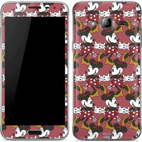 Disney Minnie Mouse Dancing Pattern Galaxy J3 Skin