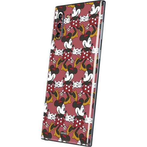 Disney Minnie Mouse Dancing Pattern Galaxy Note 10 Skin