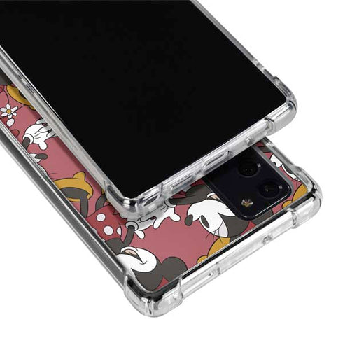 Disney Minnie Mouse Dancing Pattern Galaxy Note20 5G Clear Case