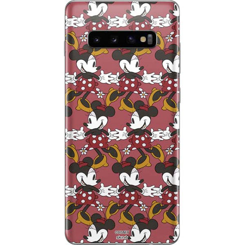 Disney Minnie Mouse Dancing Pattern Galaxy S10 Plus Skin