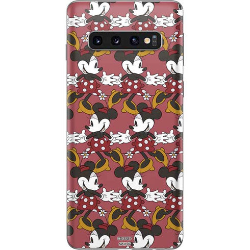 Disney Minnie Mouse Dancing Pattern Galaxy S10 Skin