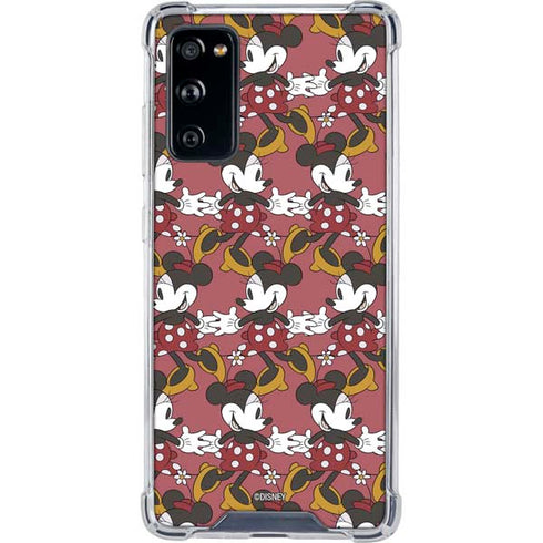 Disney Minnie Mouse Dancing Pattern Galaxy S20 FE Clear Case