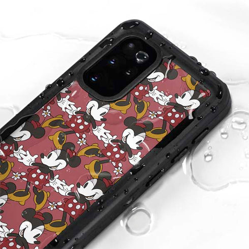 Disney Minnie Mouse Dancing Pattern Galaxy S20 Plus Waterproof Case