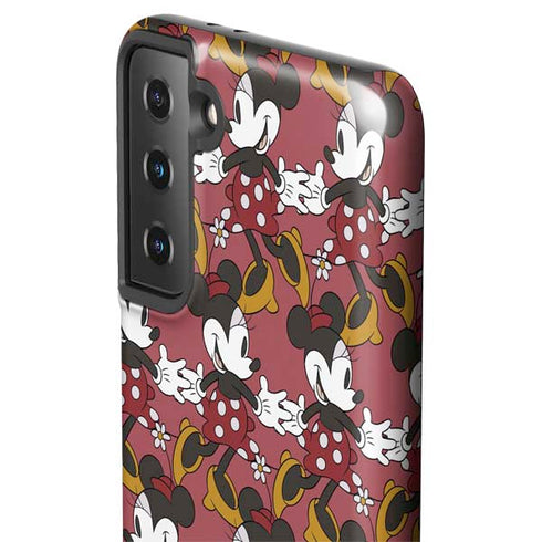 Disney Minnie Mouse Dancing Pattern Galaxy S21 Plus 5G Pro Case