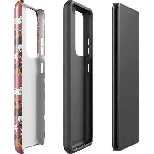 Disney Minnie Mouse Dancing Pattern Galaxy S21 Ultra 5G Pro Case
