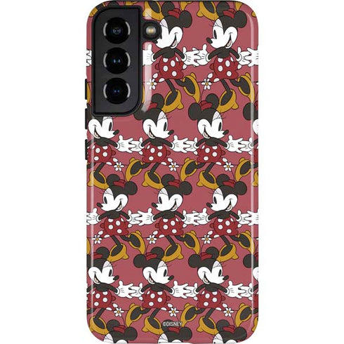 Disney Minnie Mouse Dancing Pattern Galaxy S22 Plus Pro Case