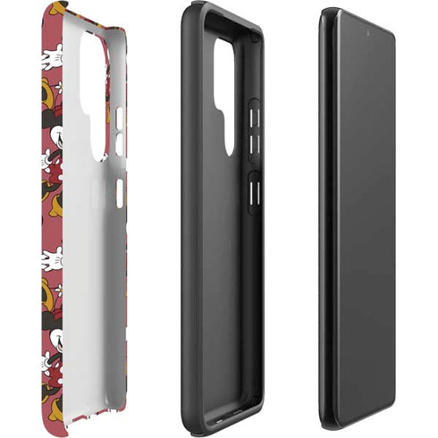 Disney Minnie Mouse Dancing Pattern Galaxy S22 Ultra Pro Case