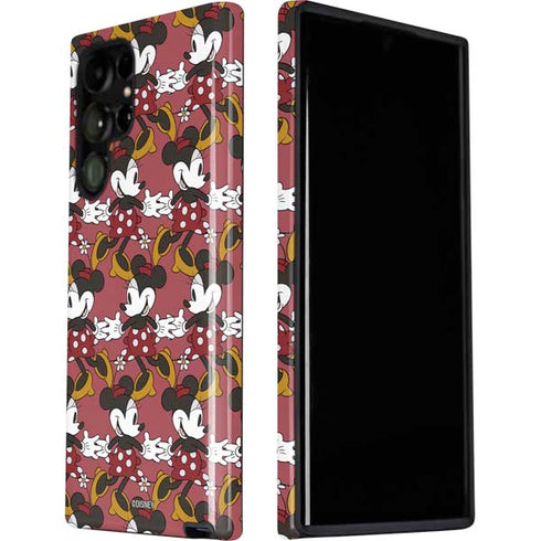 Disney Minnie Mouse Dancing Pattern Galaxy S22 Ultra Pro Case
