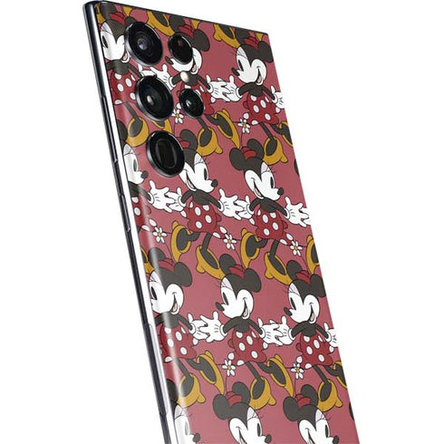 Disney Minnie Mouse Dancing Pattern Galaxy S22 Ultra Skin
