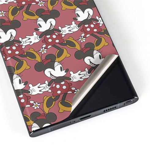 Disney Minnie Mouse Dancing Pattern Galaxy S22 Ultra Skin