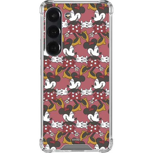 Disney Minnie Mouse Dancing Pattern Galaxy S23 Clear Case