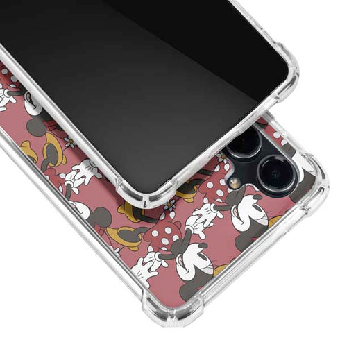 Disney Minnie Mouse Dancing Pattern Galaxy S23 FE Clear Case