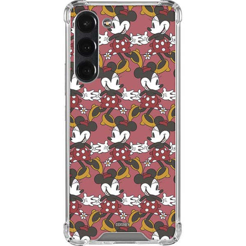 Disney Minnie Mouse Dancing Pattern Galaxy S23 Plus Clear Case