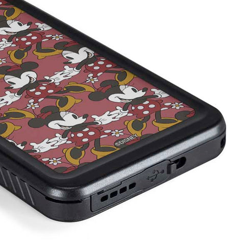 Disney Minnie Mouse Dancing Pattern Galaxy S23 Plus Waterproof Case