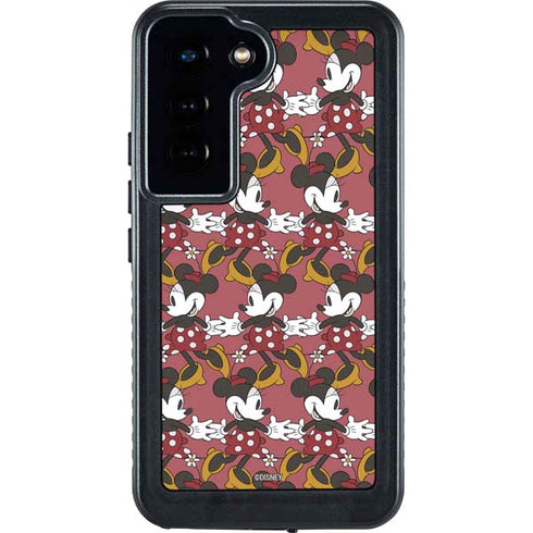 Disney Minnie Mouse Dancing Pattern Galaxy S23 Waterproof Case