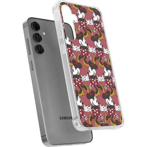 Disney Minnie Mouse Dancing Pattern Galaxy S24 Plus Clear Case