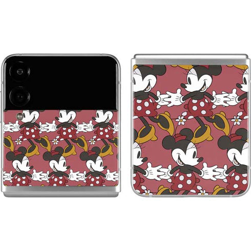 Disney Minnie Mouse Dancing Pattern Galaxy Z Flip4 5G Skin