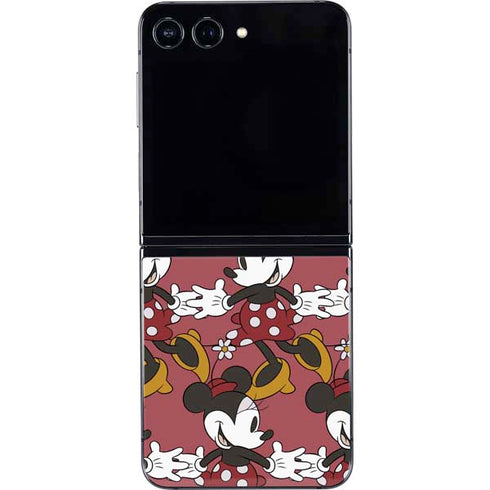 Disney Minnie Mouse Dancing Pattern Galaxy Z Flip5 5G Skin