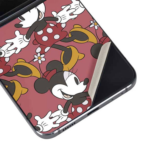 Disney Minnie Mouse Dancing Pattern Galaxy Z Flip5 5G Skin