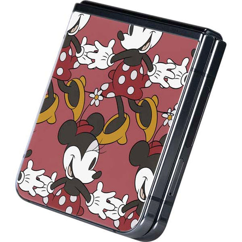 Disney Minnie Mouse Dancing Pattern Galaxy Z Flip5 5G Skin