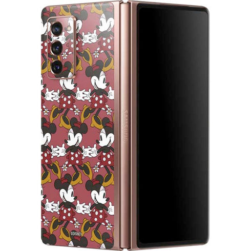 Disney Minnie Mouse Dancing Pattern Galaxy Z Fold2 5G Skin