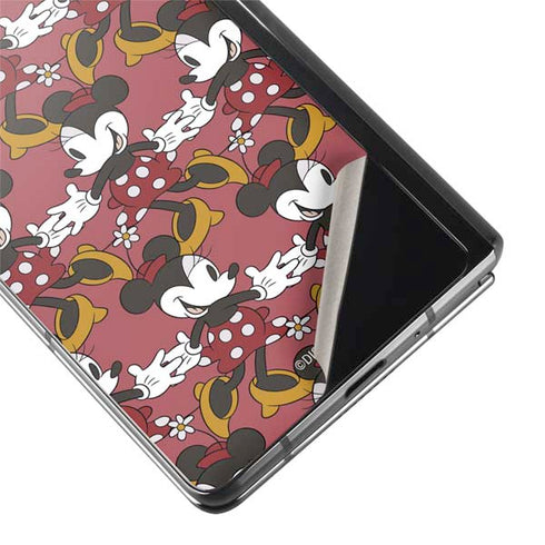Disney Minnie Mouse Dancing Pattern Galaxy Z Fold2 5G Skin