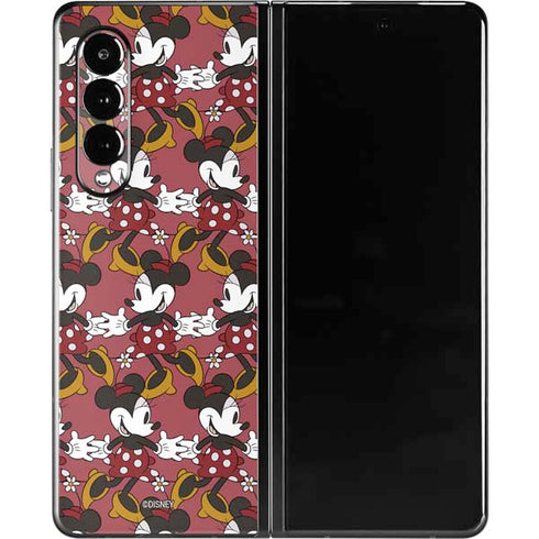 Disney Minnie Mouse Dancing Pattern Galaxy Z Fold3 5G Skin