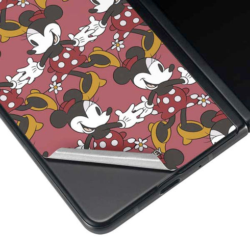 Disney Minnie Mouse Dancing Pattern Galaxy Z Fold3 5G Skin