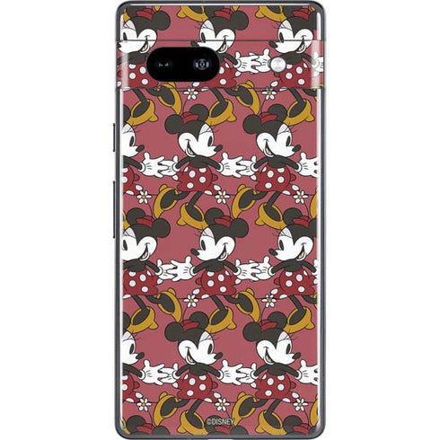 Disney Minnie Mouse Dancing Pattern Google Pixel 7a Skin