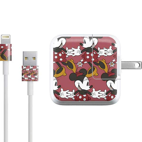 Disney Minnie Mouse Dancing Pattern iPad Charger (10W USB) Skin