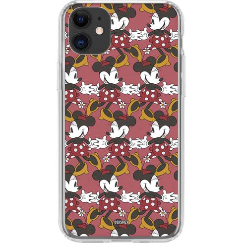 Disney Minnie Mouse Dancing Pattern iPhone 11 Clear Case