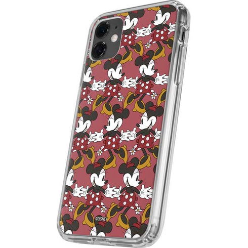 Disney Minnie Mouse Dancing Pattern iPhone 11 Clear Case
